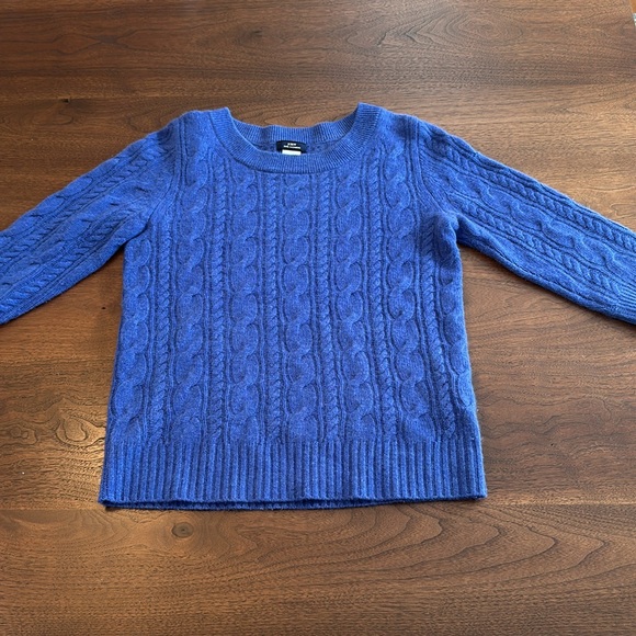 Sapphire blue J Crew Cashmere sweater with 3/4 sleeves - Picture 6 of 6